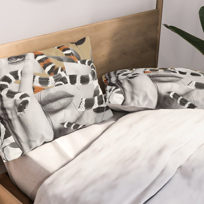 Woman and snakes Pillow Sham Gallery Image 2