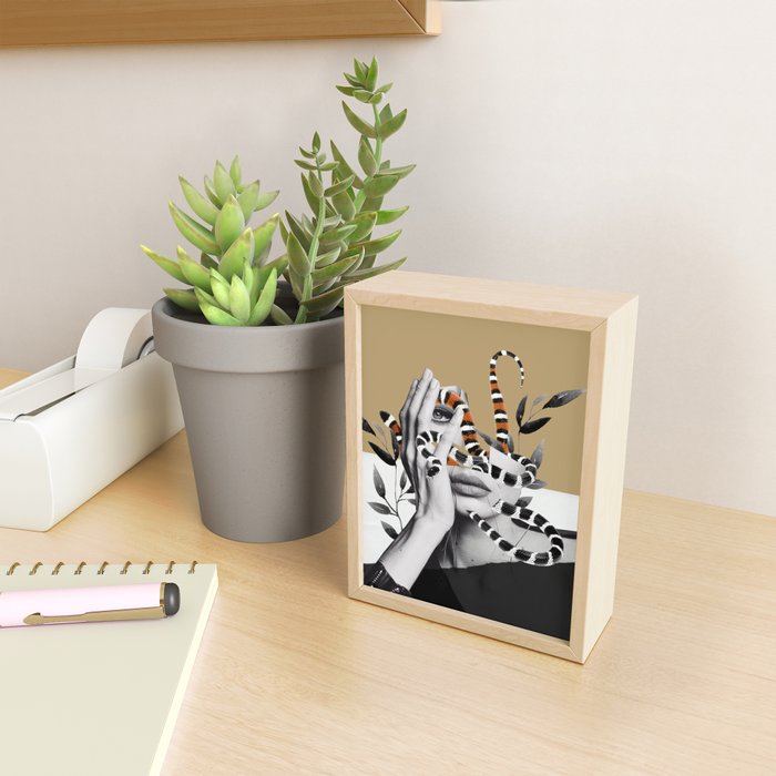 Woman and snakes Mini Art Print Gallery Image 2