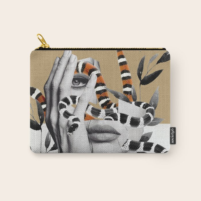Woman and snakes Carry All Pouch Gallery Image 1