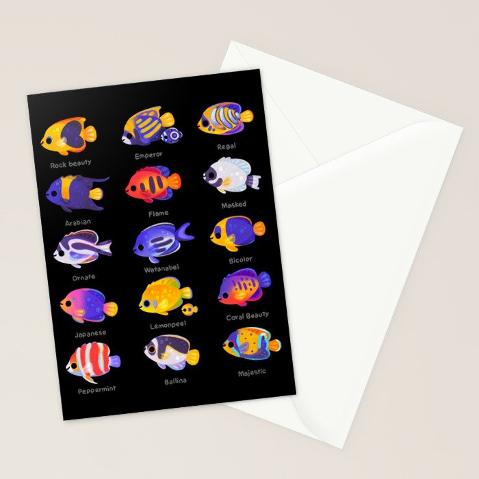 Angelfish! (marine) Stationery Card Gallery Image 2