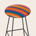 Classic Stripes III - Retro Rainbow  Stool Gallery Image 2
