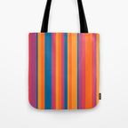Classic Stripes III - Retro Rainbow  Tote Bag Gallery Image 1