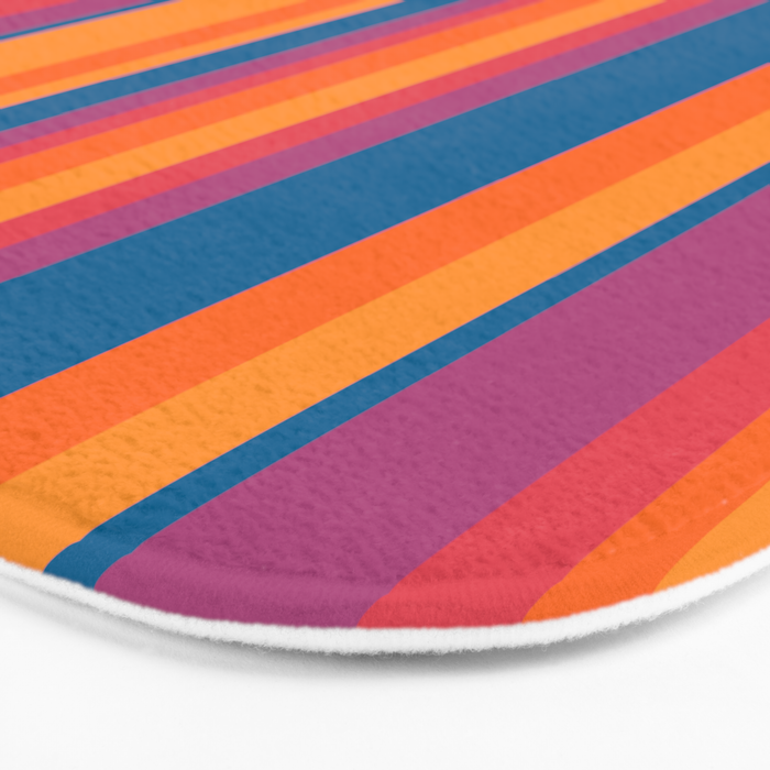 Classic Stripes III - Retro Rainbow  Bath Mat Gallery Image 3