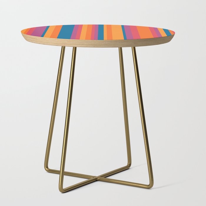 Classic Stripes III - Retro Rainbow  Side Table Gallery Image 1