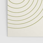 Minimal Line Curvature LXXXVII Creme & Green Mid Century Modern Arch Abstract Poster Gallery Image 3