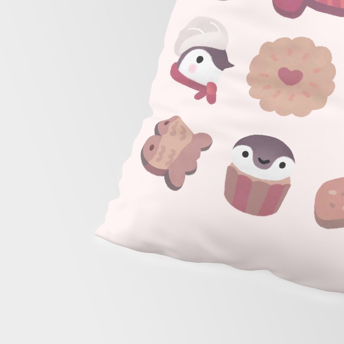 Cookie & cream & penguin - pink pattern Pillow Sham Gallery Image 4