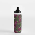 Burgundy Roses and Ravens Dark Gothic Pattern  Water Bottle Gallery Image 2