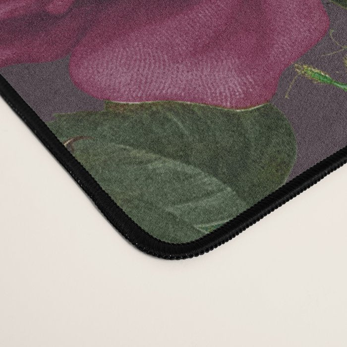 Burgundy Roses and Ravens Dark Gothic Pattern  Desk Mat Gallery Image 4