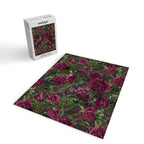 Burgundy Roses and Ravens Dark Gothic Pattern  Jigsaw Puzzle Gallery Image 2