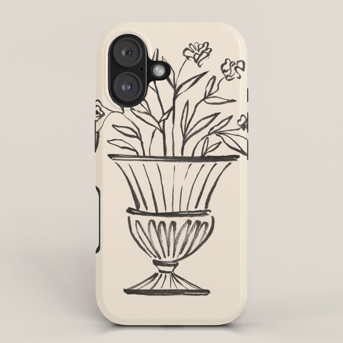 Garden Pot Antique Vase Flower Illustration iPhone Case Gallery Image 1