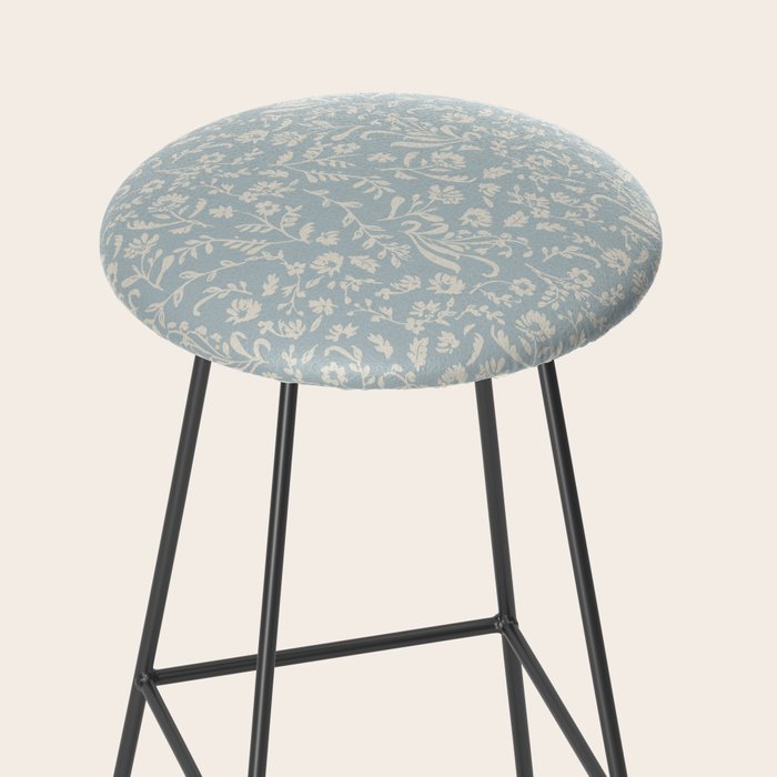 Ditsy Toile Floral - Aquamarine Stool Gallery Image 2