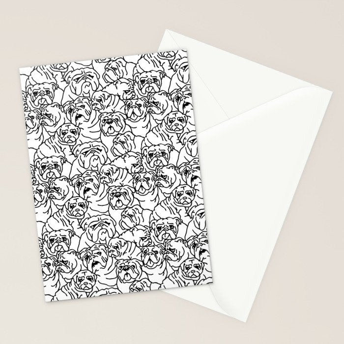 Oh English Bulldog Stationery Card Gallery Image 2