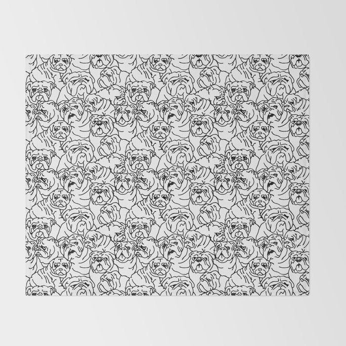 Oh English Bulldog Throw Blanket Gallery Image 2