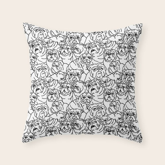 Oh English Bulldog Throw Pillow Gallery Image 6