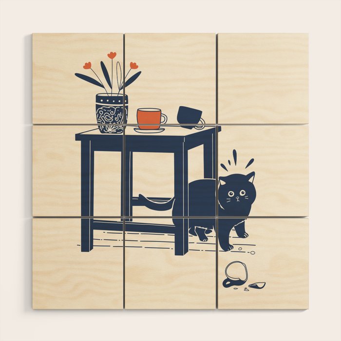 Broken Cup Wood Wall Art Gallery Image 1