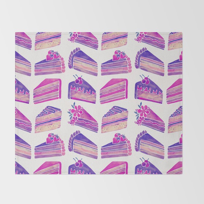 Cake Slices - Unicorn Palette Throw Blanket Gallery Image 2