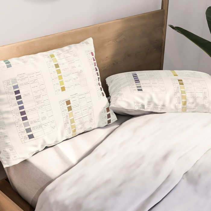 Werner's nomenclature of colour Version II Pillow Sham Gallery Image 2