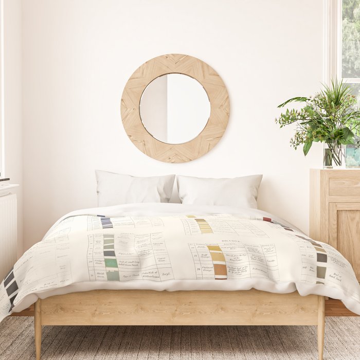 Werner's nomenclature of colour Version II Duvet Cover Gallery Image 3