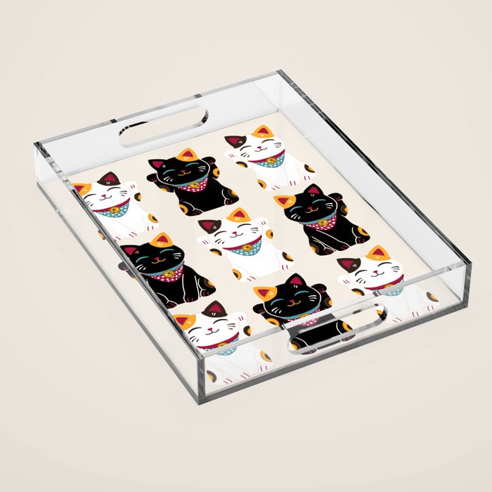 Maneki Neko - Lucky Cats Acrylic Tray Gallery Image 1