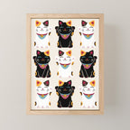 Maneki Neko - Lucky Cats Mini Art Print Gallery Image 1