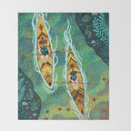 Kayaking Throw Blanket Gallery Image 2