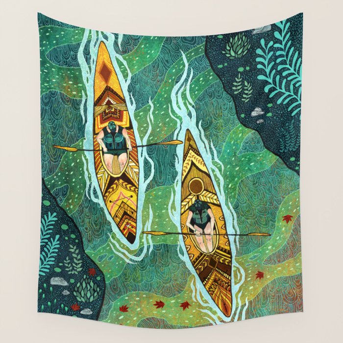 Kayaking Wall Tapestry Gallery Image 1