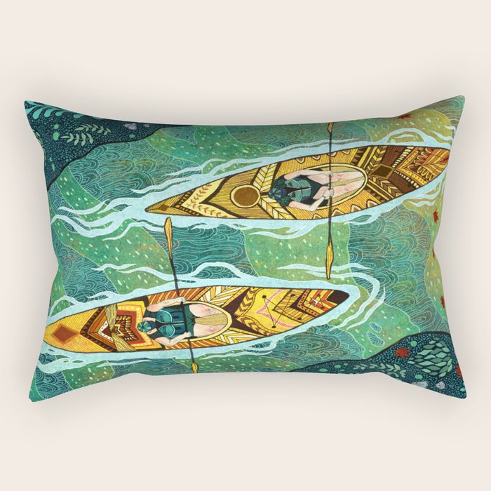 Kayaking Rectangular Pillow Gallery Image 1