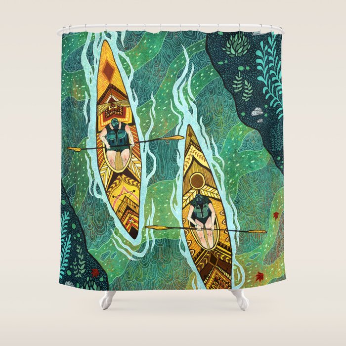 Kayaking Shower Curtain Gallery Image 1