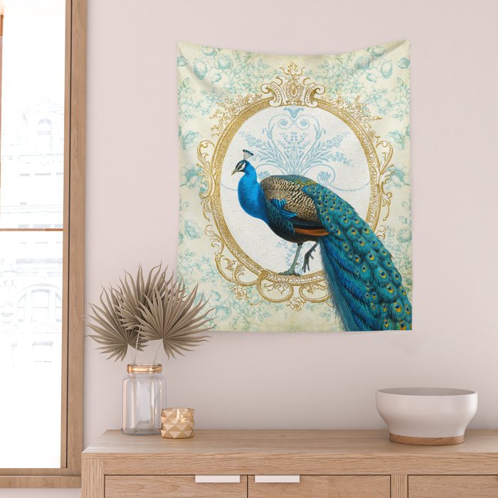 Paris Peacock Wall Tapestry Gallery Image 2