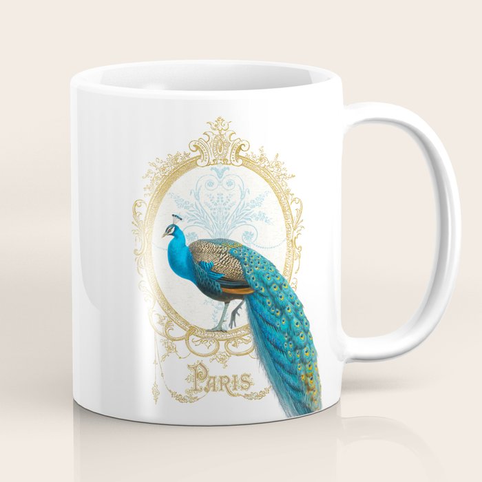 Paris Peacock Coffee Mug Gallery Image 1