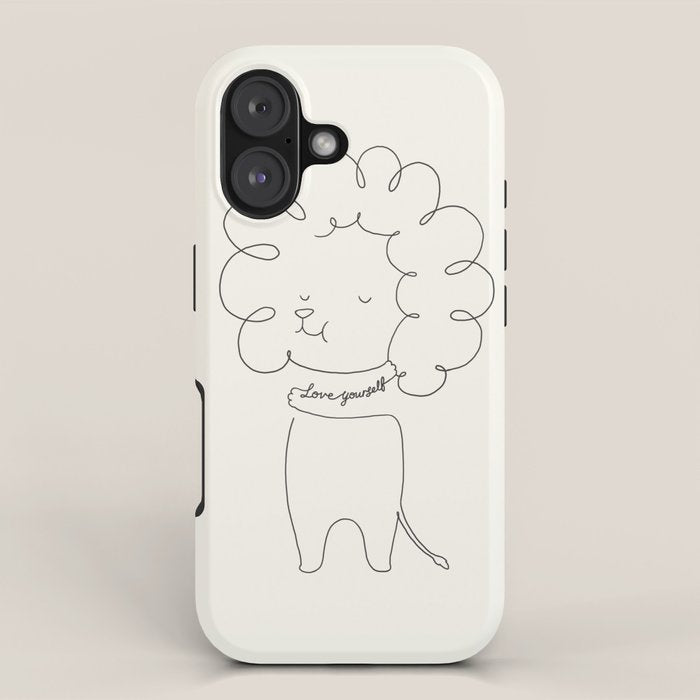 Love Yourself Lion iPhone Case Gallery Image 1