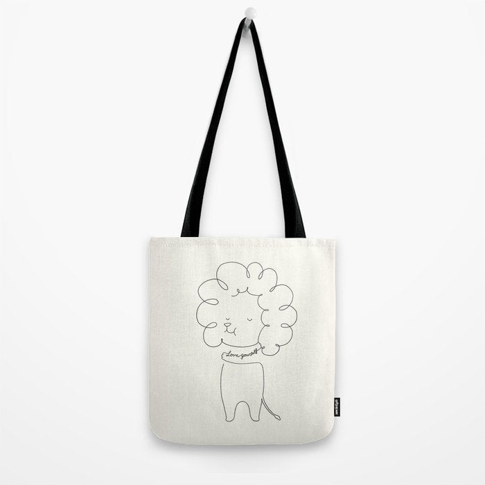 Love Yourself Lion Tote Bag Gallery Image 2