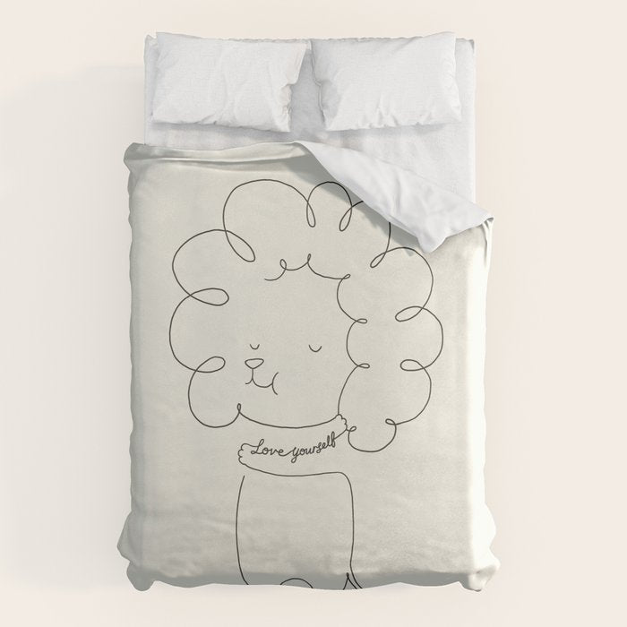 Love Yourself Lion Duvet Cover Gallery Image 1