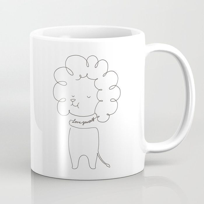 Love Yourself Lion Coffee Mug Gallery Image 1