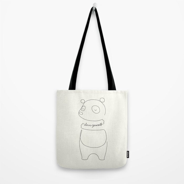 Love Yourself Panda Tote Bag Gallery Image 2