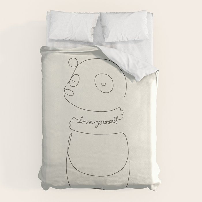 Love Yourself Panda Duvet Cover Gallery Image 6