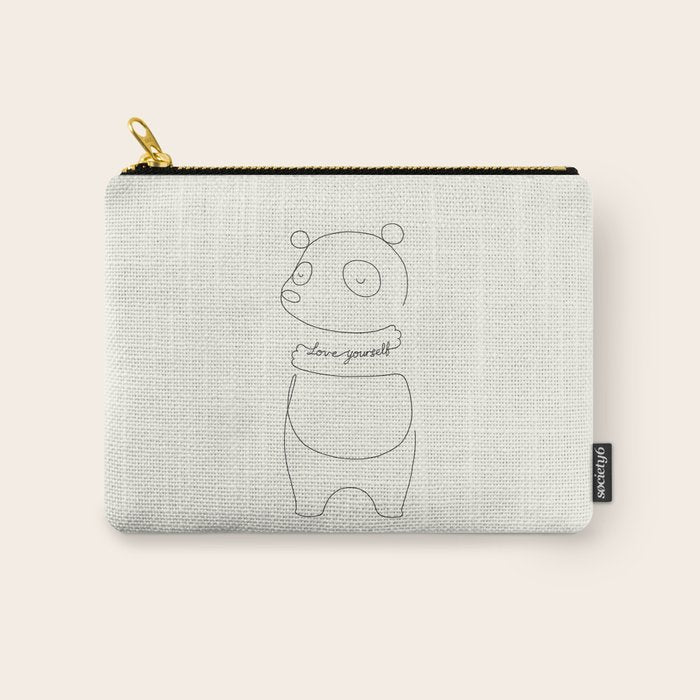 Love Yourself Panda Carry All Pouch Gallery Image 1