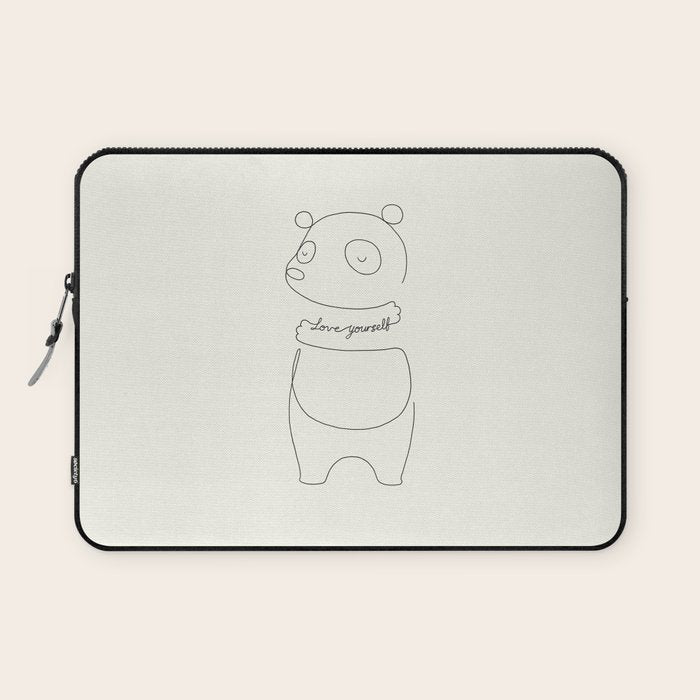 Love Yourself Panda Laptop Sleeve Gallery Image 1