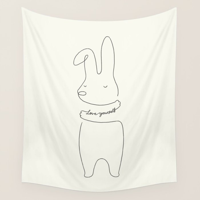 Love Yourself - Bunny Wall Tapestry Gallery Image 4