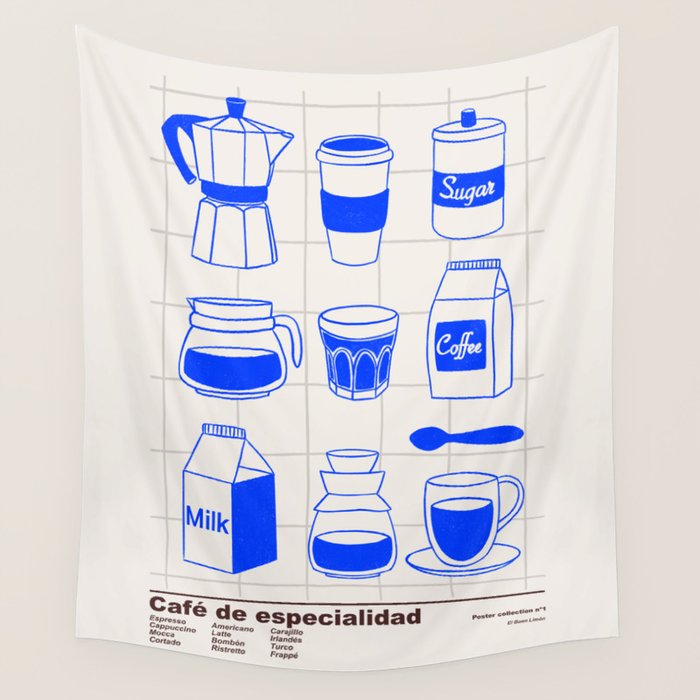 Coffee time Wall Tapestry Gallery Image 4