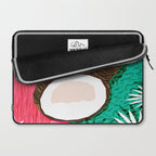 Bada Bing - memphis throwback tropical coconuts food vegan nature abstract illo neon 1980s 80s style Laptop Sleeve Gallery Image 2