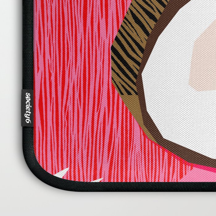 Bada Bing - memphis throwback tropical coconuts food vegan nature abstract illo neon 1980s 80s style Laptop Sleeve Gallery Image 3