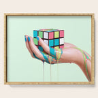 MELTING RUBIKS CUBE Serving Tray Gallery Image 1