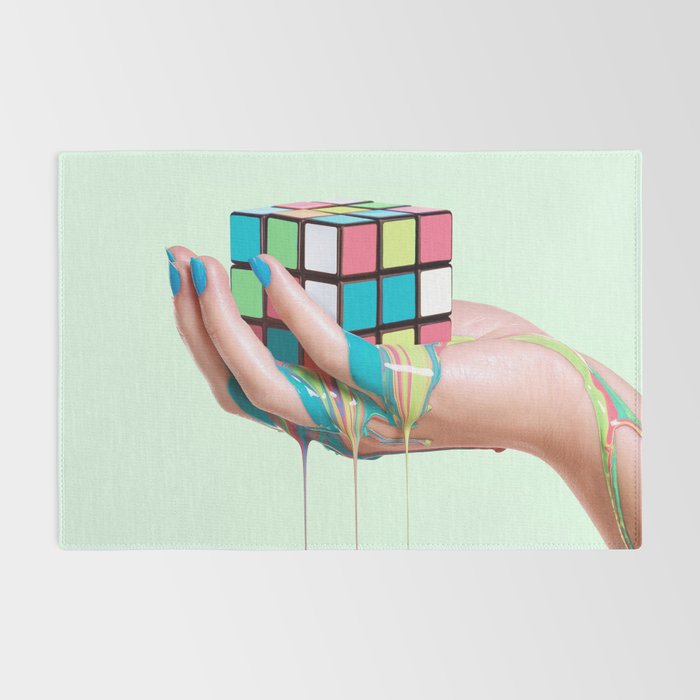 MELTING RUBIKS CUBE Rug Gallery Image 2
