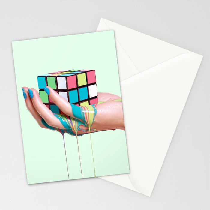 MELTING RUBIKS CUBE Stationery Card Gallery Image 2