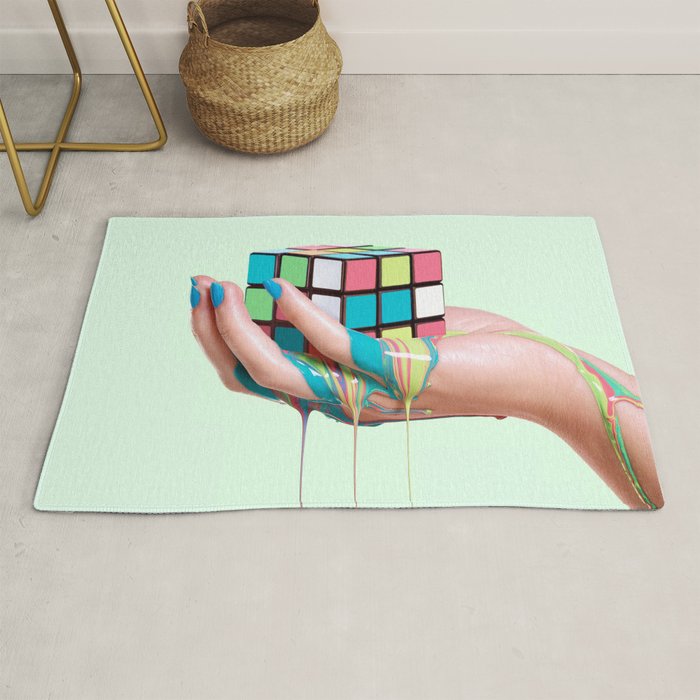 MELTING RUBIKS CUBE Rug Gallery Image 1