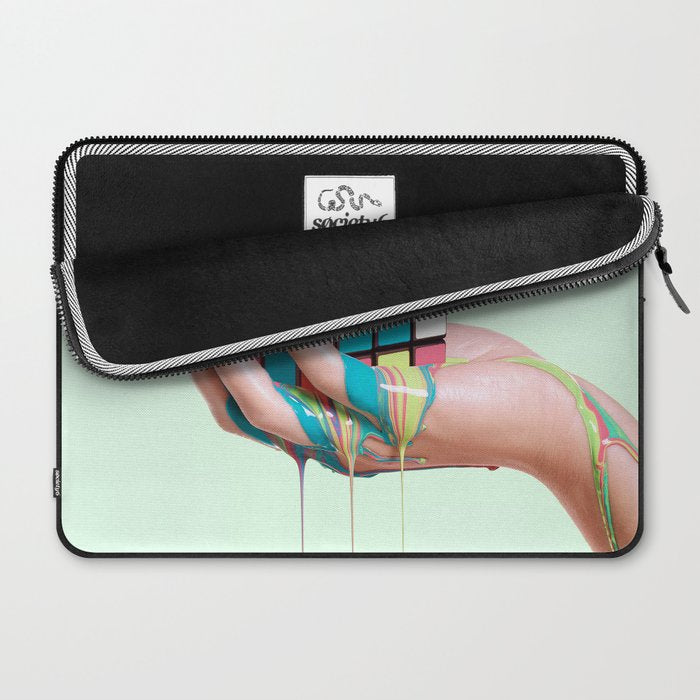 MELTING RUBIKS CUBE Laptop Sleeve Gallery Image 2