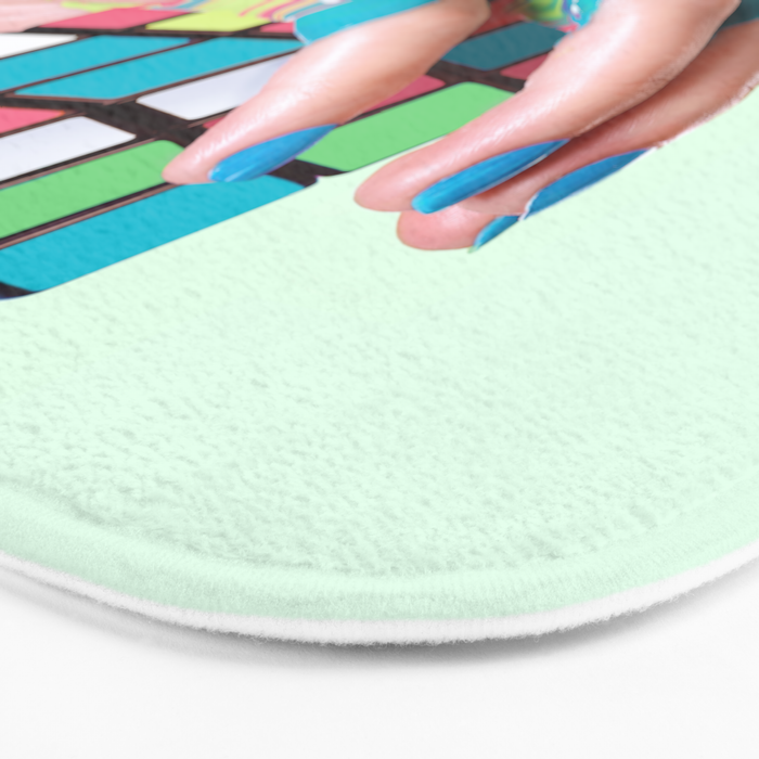 MELTING RUBIKS CUBE Bath Mat Gallery Image 3