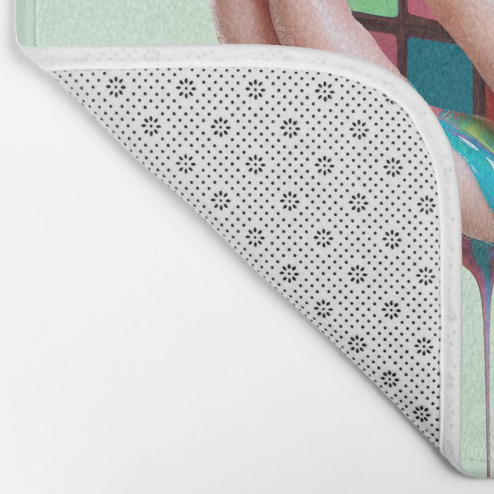 MELTING RUBIKS CUBE Bath Mat Gallery Image 2