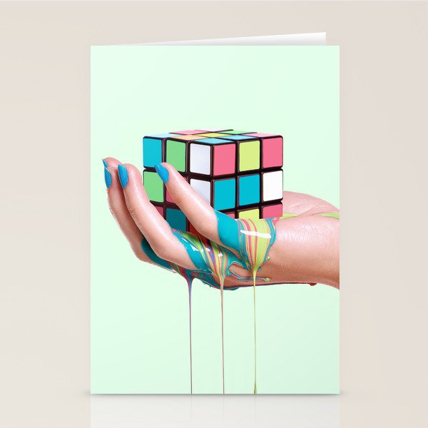 MELTING RUBIKS CUBE Stationery Card Gallery Image 2
